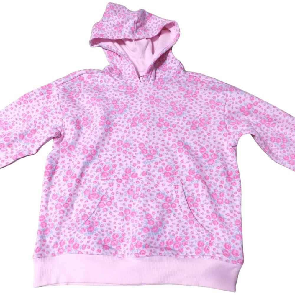 Love Shack Fancy Kid- Girls Pink Flower Hoody Shirt- Size M- Brand New